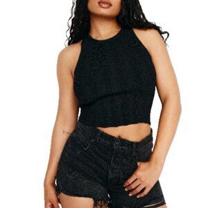 Ribbed Crop Tank, Good American top, cropped top, good American blouse